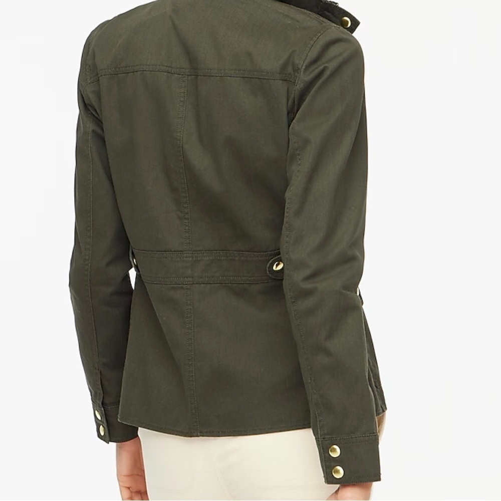 j crew womens utility jacket size small field resin twill jacket outerwear - Picture 2 of 7